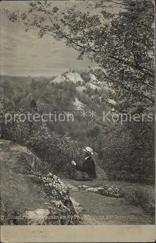 Frankenhausen Bad Blick von der Jennybank Kat. Bad Frankenhausen