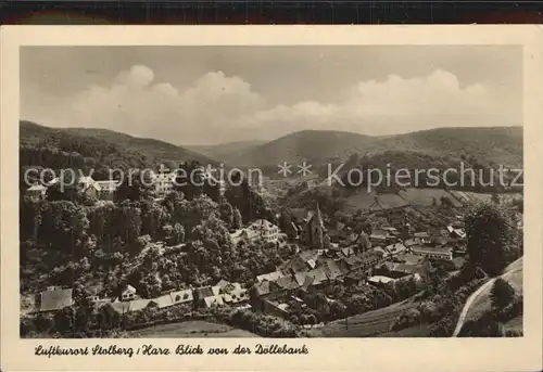 Stolberg Harz Blick von der Doellebank Kat. Stolberg Harz