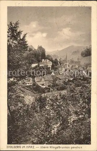 Stolberg Harz Blick vom Klingenbrunnen Kat. Stolberg Harz