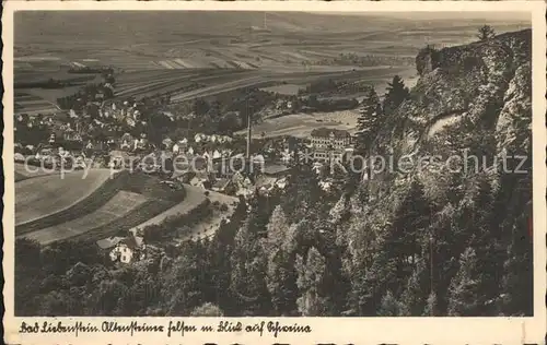 Bad Liebenstein Altensteiner Felsen mit Blick auf Schweina Kat. Bad Liebenstein