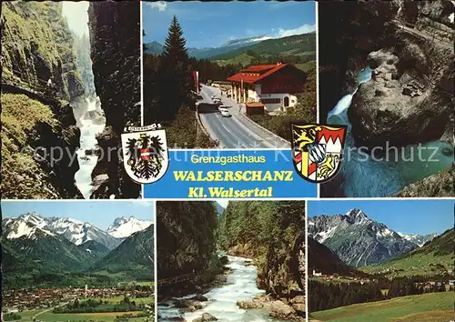 Riezlern Kleinwalsertal Vorarlberg Grenzgasthof Walserschanz  Kat. Mittelberg