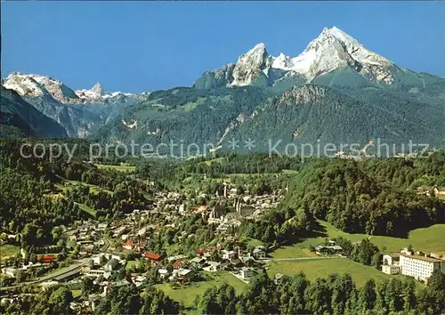 Berchtesgaden Blick mit dem Watzmann Kat. Berchtesgaden