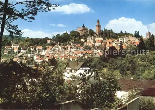 Kronberg Taunus Stadtansicht mit Burg Kat. Kronberg im Taunus