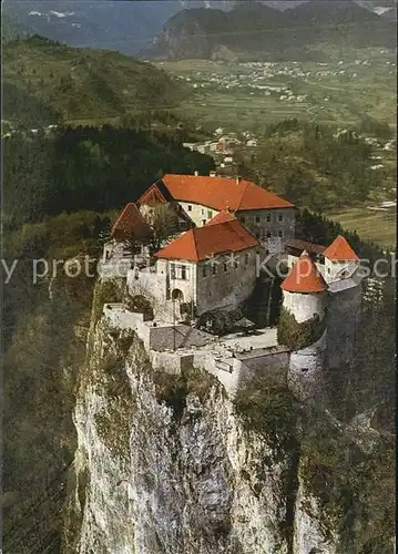 Bled Fliegeraufnahme Schloss