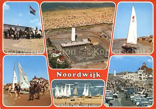 Noordwijk aan Zee  Fliegeraufnahme Strand Segelboote Kat. Noordwijk