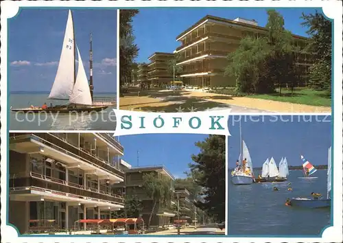 Siofok Stadtansichten Segelboote und Leuchtturm Kat. Siofok