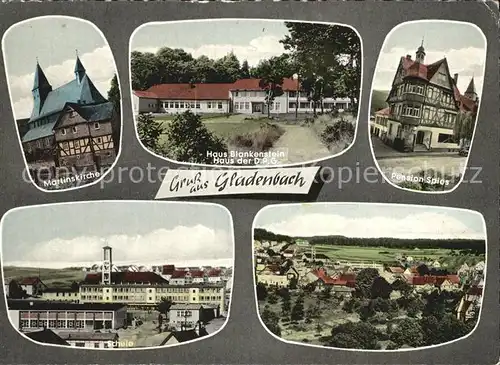 Gladenbach Martinskirche Schule Haus Blankenstein  Kat. Gladenbach