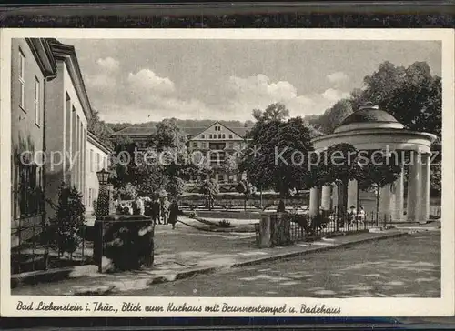 Bad Liebenstein Blick zum Kurhaus mit Brunnentempel Badehaus Kat. Bad Liebenstein