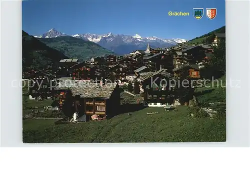 Graechen VS Bietschhorn Nessthorn Aletschhorn Wannenhorn Kat. Graechen