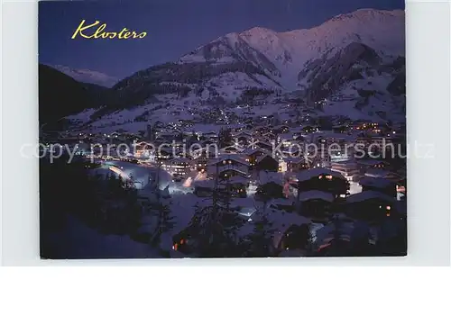 Klosters GR Nachtaufnahme Kat. Klosters