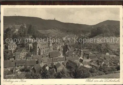 Stolberg Harz Blick von der Lutherbuche Kat. Stolberg Harz