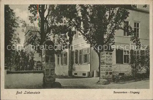 Bad Liebenstein Sanatorium Eingang Kat. Bad Liebenstein