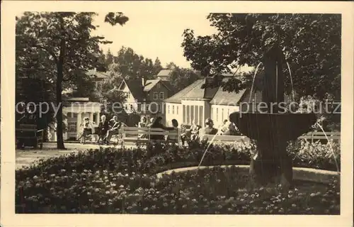 Bad Liebenstein Blick vom Kurgarten zum Brunnentempel Badehaus Kat. Bad Liebenstein