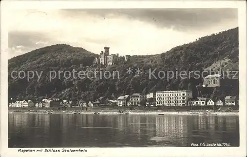 Foto Zeitz F.G. Nr. 1060 Kapellen Schloss Stolzenfels  Kat. Berchtesgaden