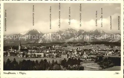 Kaufbeuren Schlierekopf Gerenspitze Burgschrofen Kat. Kaufbeuren