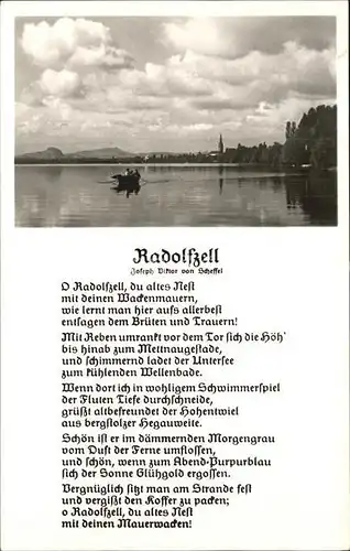 Radolfzell Bodensee Boot Gedicht  Kat. Radolfzell am Bodensee