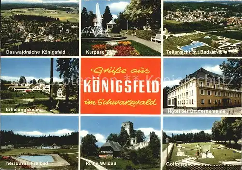 Koenigsfeld Schwarzwald Erholungsheim Ruine Waldau Hotel der Bruedergemeinde  Kat. Koenigsfeld im Schwarzwald