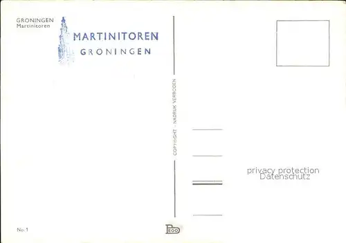 Groningen Martinitoren Kat. Groningen