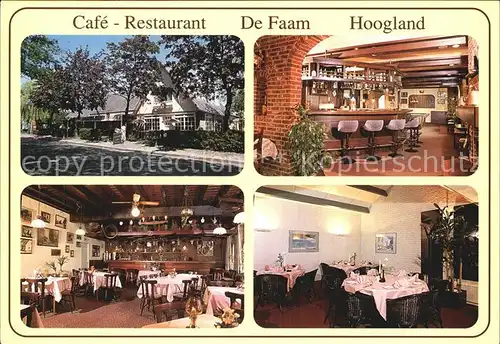Gravenhage Cafe Restaurant De Faam Hoogland Kat. Niederlande