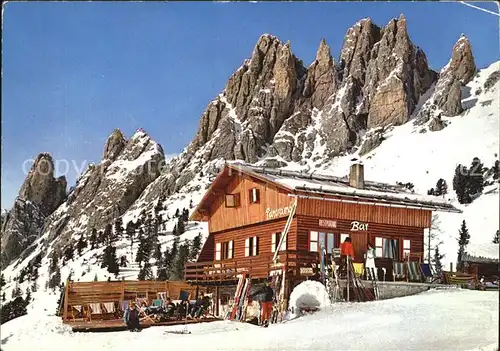 Wolkenstein Groeden Rifugio Panorama Huette Kat. Selva Val Gardena Tirol