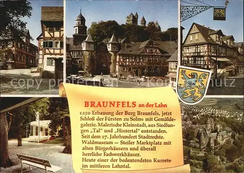 Braunfels Ortspartien Fliegeraufnahme Burg Kat. Braunfels