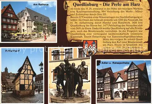 Quedlinburg Perle im Harz Finkenherd  Kat. Quedlinburg