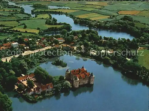 Gluecksburg Ostseebad Fliegeraufnahme mit Schloss Kat. Gluecksburg (Ostsee)