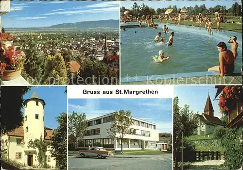 St Margrethen SG Schwimmbad Schloessli Bergsteig Altes Kirchli  Kat. St Margrethen