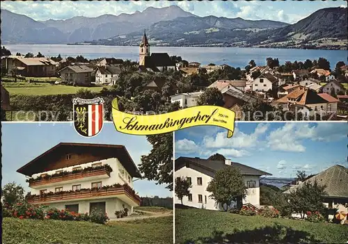 Weyregg Attersee Teilansicht mit Schmaussingerhof Kat. Weyregg am Attersee