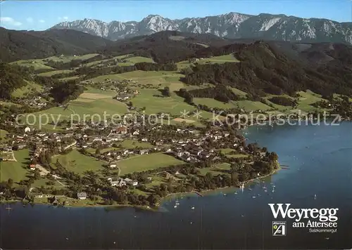 Weyregg Attersee Fliegeraufnahme Kat. Weyregg am Attersee