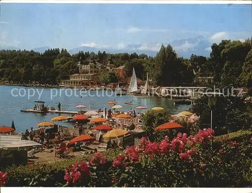 Velden Woerthersee Teilansicht mit Promenade 