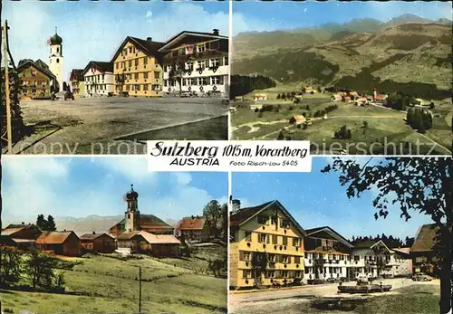 Sulzberg Vorarlberg Teilansichten Panorama Kat. Sulzberg