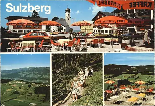 Sulzberg Vorarlberg Strassencafe Panorama Waldweg Terrasse Kat. Sulzberg