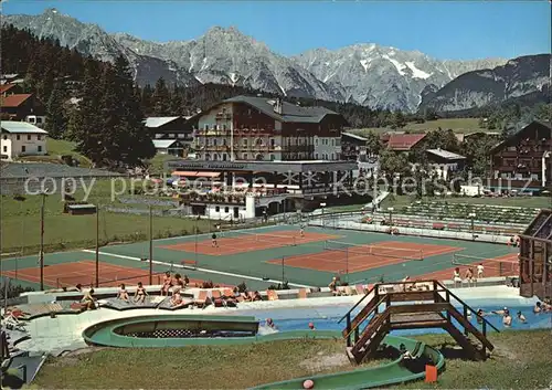 Seefeld Tirol Freizeitzentrum Hotel Wetterstein Tennisplaetze Schwimmbad Kat. Seefeld in Tirol