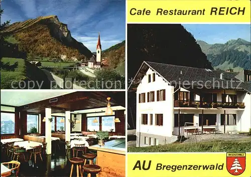 Au Bregenzerwald Cafe Restaurant Reich Gaststube Bar Teilansicht Kat. Schoppernau