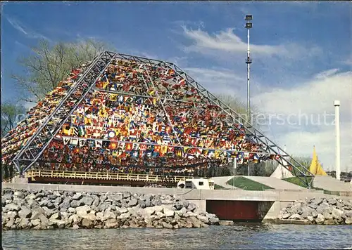 Exposition Nationale Lausanne 1964 Pyramide des drapeaux Kat. Lausanne