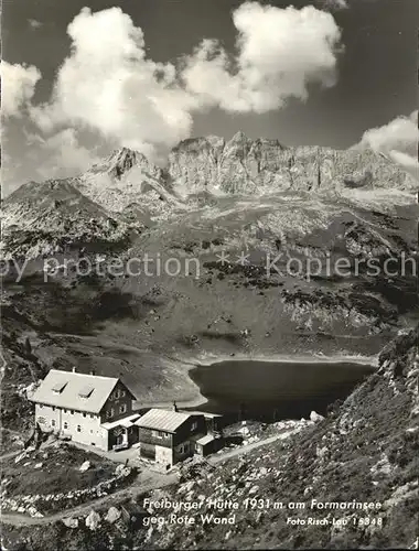 Freiburgerhuette Formarinsee Rote Wand  Kat. Dalaas