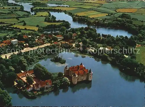 Gluecksburg Ostseebad Fliegeraufnahme mit Schloss Kat. Gluecksburg (Ostsee)