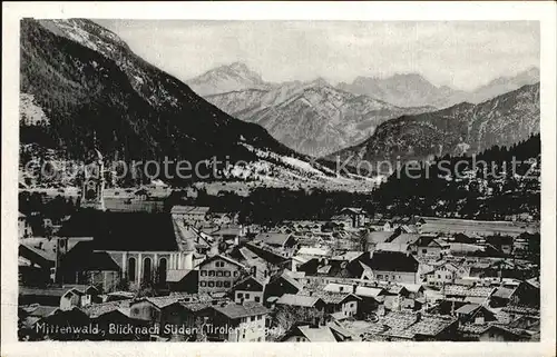 Mittenwald Bayern Fliegeraufnahme  Kat. Mittenwald