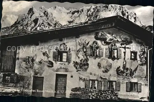 Mittenwald Bayern Bemaltes Bauernhaus Kat. Mittenwald