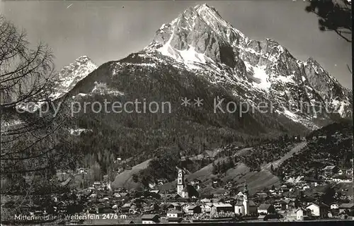 Mittenwald Bayern mit Wetterstein Kat. Mittenwald