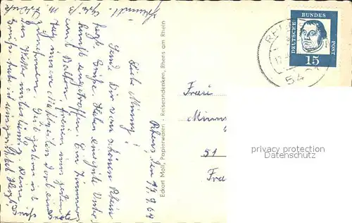 Rhens Koenigstuhle Malerwinkel Marksburg  Kat. Rhens