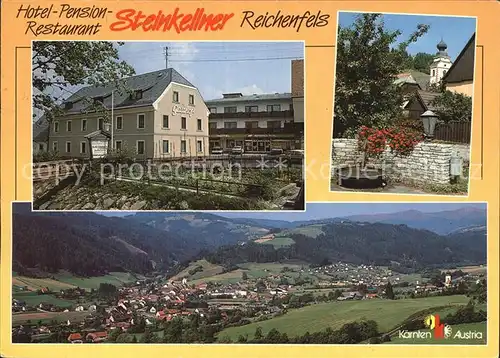 Reichenfels Hotel Restaurant Steinkellner Brunnen Panorama Kat. Reichenfels