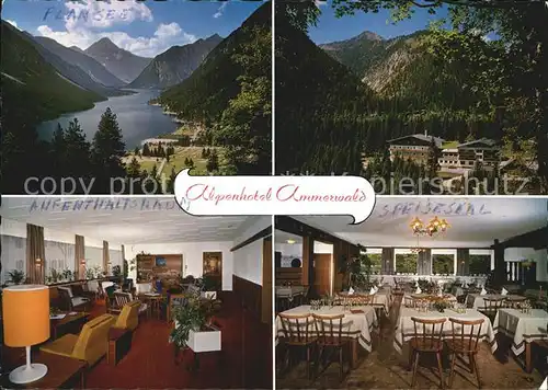 Reutte Tirol Alpenhotel Ammerwald Aufenthalts und Gastraum Kat. Reutte