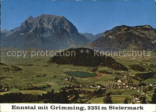 Aigen Ennstal Steiermark mit Putterersee und Steinach Kat. Aigen im Ennstal