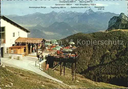 Pfronten Berghotel am Breitenberg Terrasse Allgaeuer Alpen Kat. Pfronten