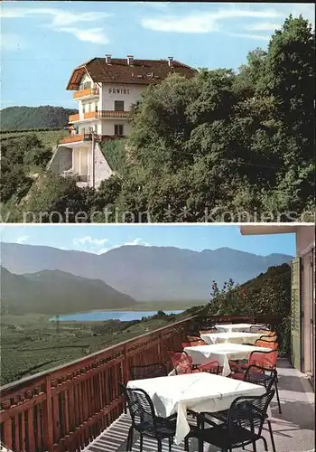 Kaltern Weinstrasse Tirol Pension Panigl Terrasse Seeblick Kat. 