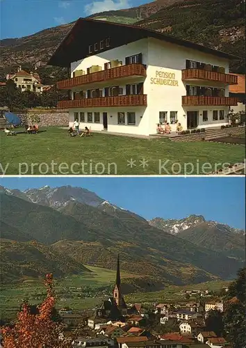 Schlanders Suedtirol Pension Garni Schweizer Panorama Kat. Bozen Suedtirol