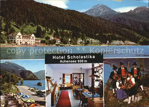Achensee Hotel Scholastika Gastraum Uferstrasse Trachtengruppe Kat. Eben am Achensee