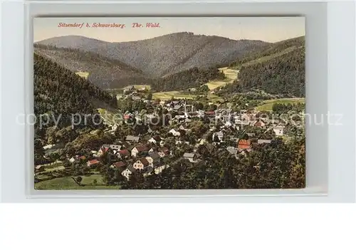 Sitzendorf Thueringen Panorama Kat. Sitzendorf Schwarzatal